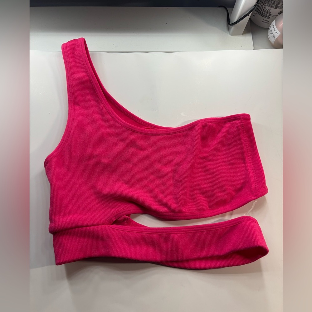 Brand new Garage Hot Pink One Shoulder Top